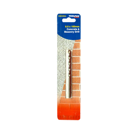 Masonry Drill Bit 6.0mm x 100mm For Concrete Toolpak